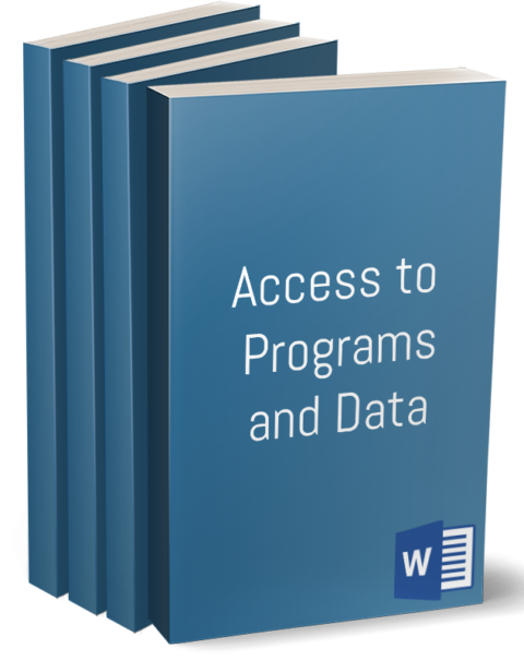 Access to Programs and Data policies and procedures