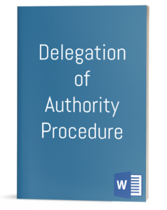 Delegation of Authority Procedure