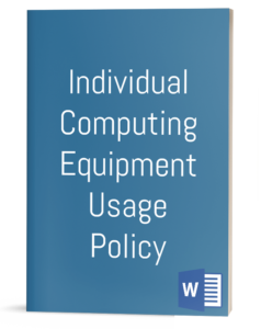 Individual Computing Equipment Usage Policy